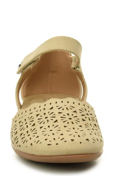 Taryn Rose Laser Cut Ankle Strap Sandal In Gray