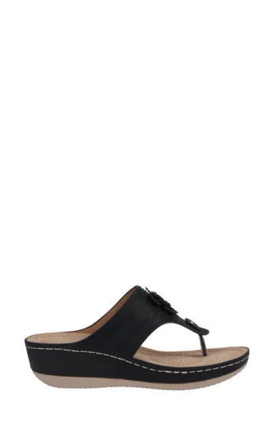 Gc Shoes Cora Wedge Sandal In Black
