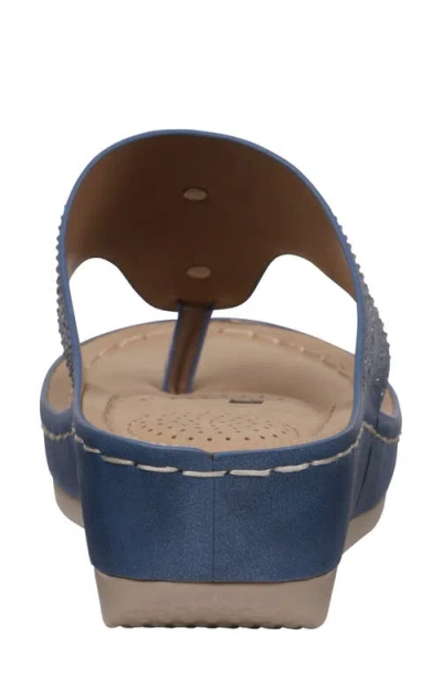 Gc Shoes Cora Wedge Sandal In Blue