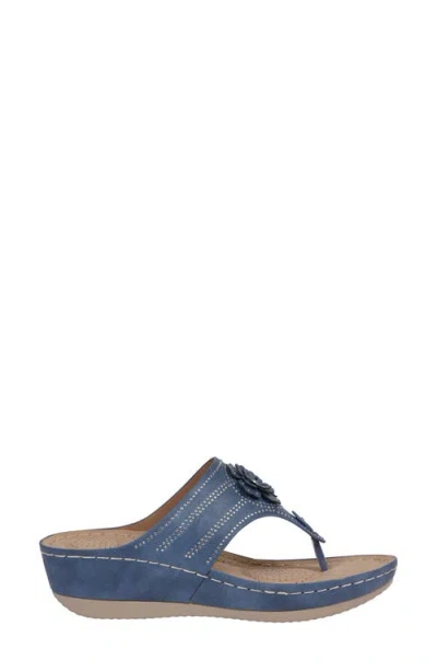 Gc Shoes Cora Wedge Sandal In Blue