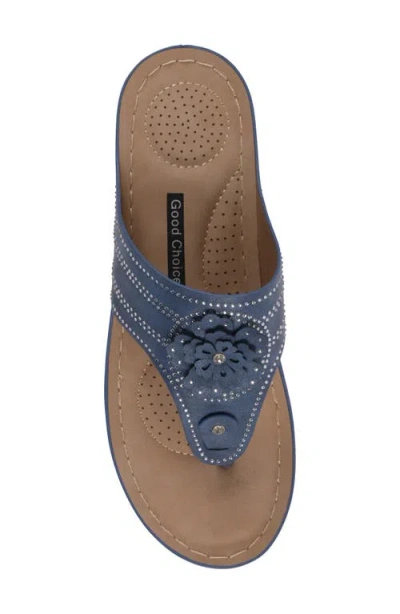 Gc Shoes Cora Wedge Sandal In Blue