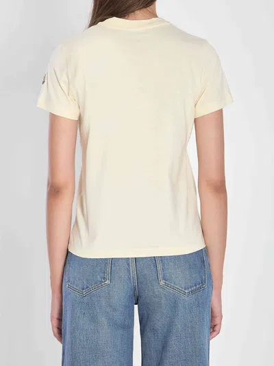 Moncler T-shirt With Embroidered Logo In Multi