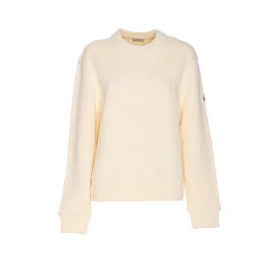 Moncler Women Logo Sweatshirt In Neutral