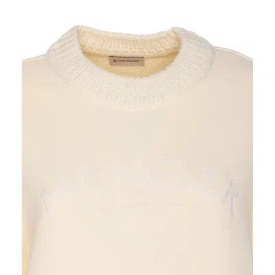 Moncler Women Logo Sweatshirt In Neutral