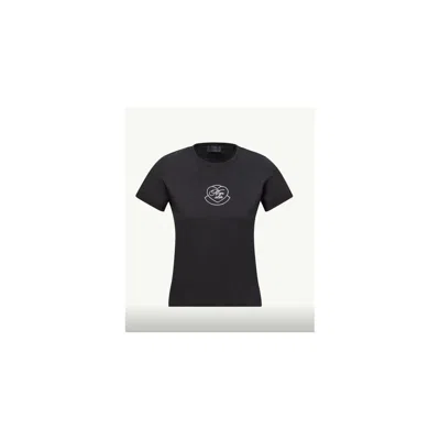 Moncler Women Logo T-shirt In Black