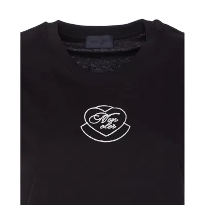 Moncler Women Logo T-shirt In Black