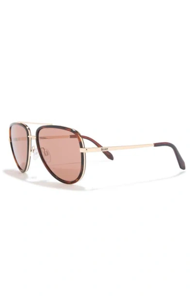 Quay All In 56mm Gradient Aviator Sunglasses