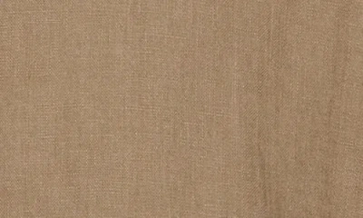 James Perse Short Sleeve Linen Button-up Shirt In Brown