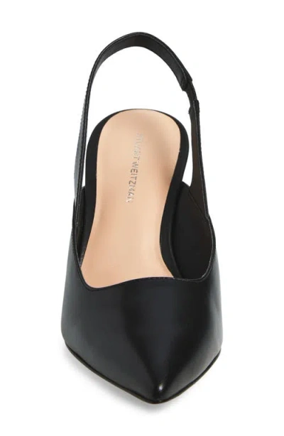 Stuart Weitzman Zuri Slingback Leather Pump In Black