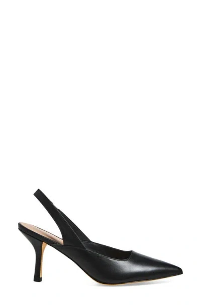 Stuart Weitzman Zuri Slingback Leather Pump In Black
