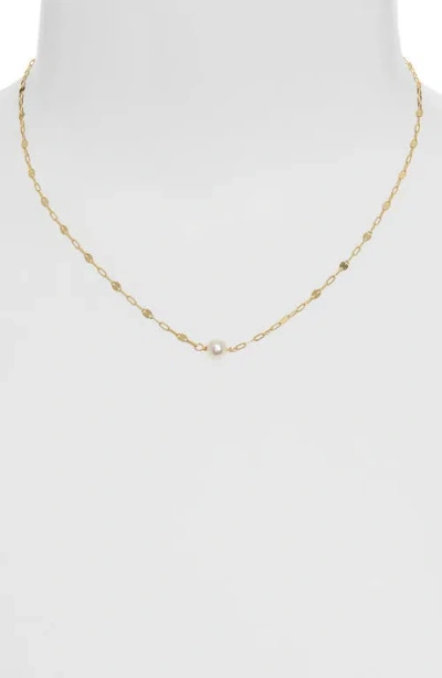Argento Vivo Faux Pearl Oval Link Chain Necklace