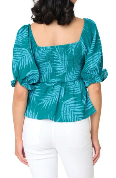 Gibsonlook Sycamore Smocked Top In Blue