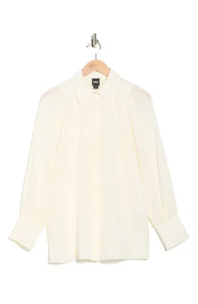 Hugo Boss Boss Beatana Long Sleeve Button-up Shirt In Neutral