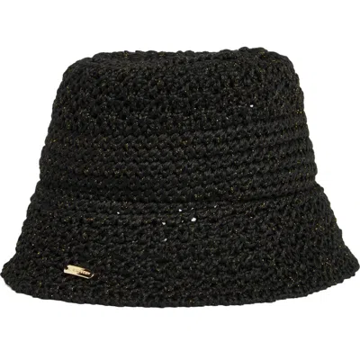 Steve Madden Alex Metallic Crochet Bucket Hat