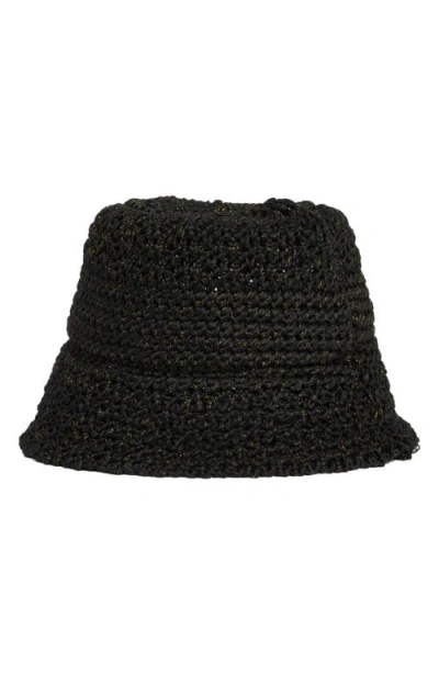 Steve Madden Alex Metallic Crochet Bucket Hat