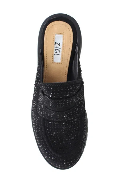 Zigi Sachi Rhinestone Embellished Lug Sole Clog In Black