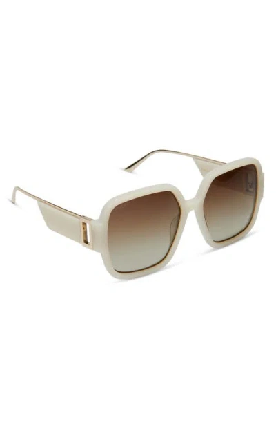 Diff Tina Ii 58mm Polarized Square Sunglasses
