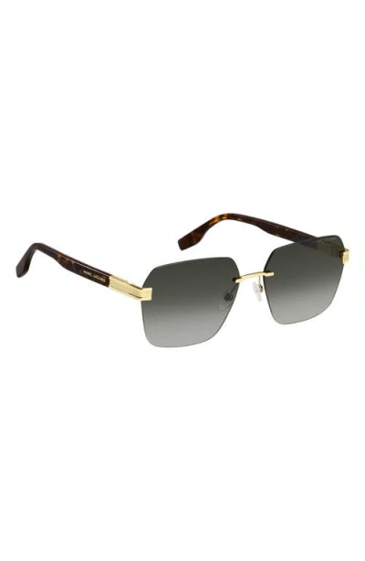 Marc Jacobs 61mm Gradient Rectangular Sunglasses