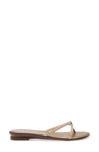 Italian Shoemakers Maribelle Crystal Embellished Sandal In Brown