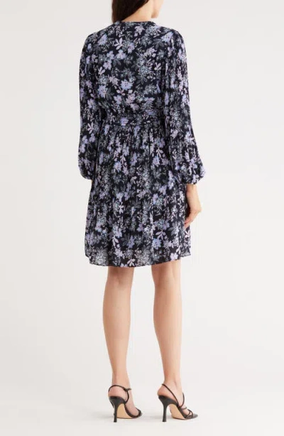 Nanette Lepore Womens Chiffon Midi Dress In Navy Print In Blue