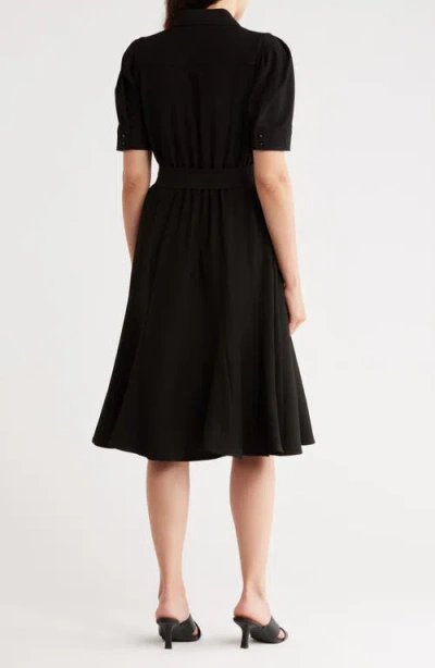 Nanette Lepore Belted Shirtdress In Black