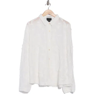 Forgotten Grace Embroidered Long Sleeve Button-up Shirt In White