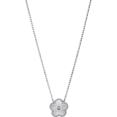 Adornia Tarnish Resistant Silver Five-leaf Clover Pendant Necklace