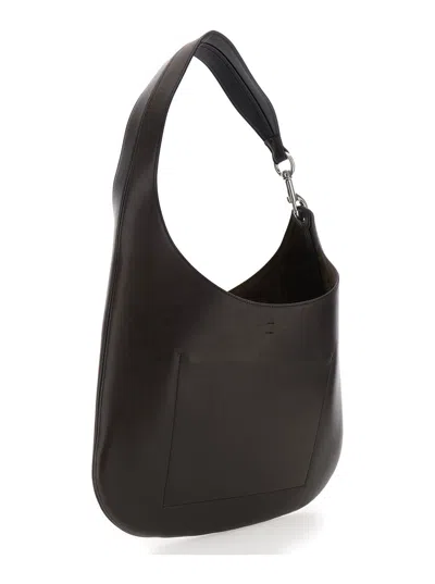Phoebe Philo Women 'bean' Brown Shoulder Bag With One Chunky Top Handle In Leather Woman