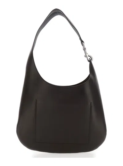 Phoebe Philo Women 'bean' Brown Shoulder Bag With One Chunky Top Handle In Leather Woman