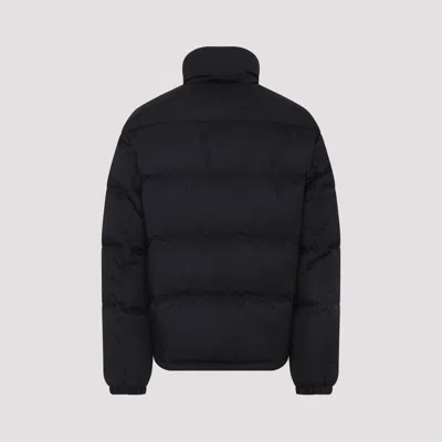 Prada Quilted Nylon Jacket Zip Pockets In Black