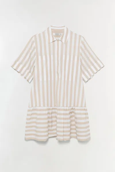 Simkhai Cris Striped-pattern Mini Dress In Neutral