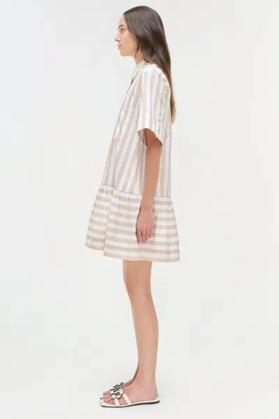 Simkhai Cris Striped-pattern Mini Dress In Neutral