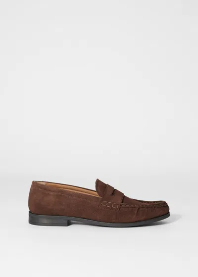 & Other Stories Suede Penny Loafers In Brown