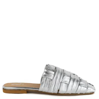 Keith Scarrott Shoes Women's Silver Rimagio Woven Mule