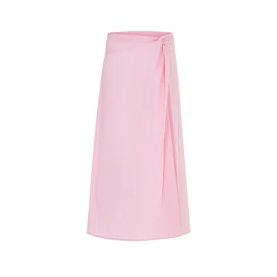 Herfetch Women's Blush Midi Skirt-pink