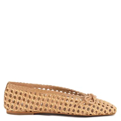 Keith Scarrott Shoes Women's Neutrals Soffiano Taupe Ballet Pump