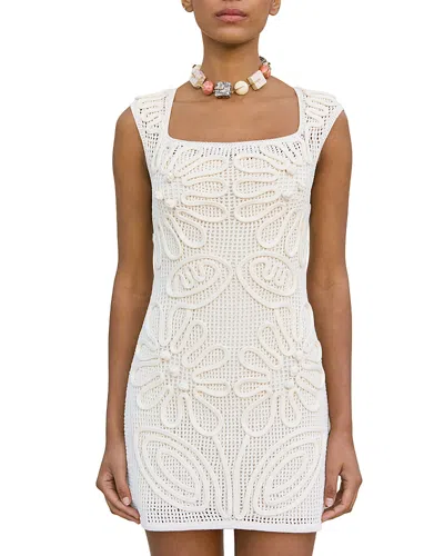 Cult Gaia Chimi Knit Dress In White