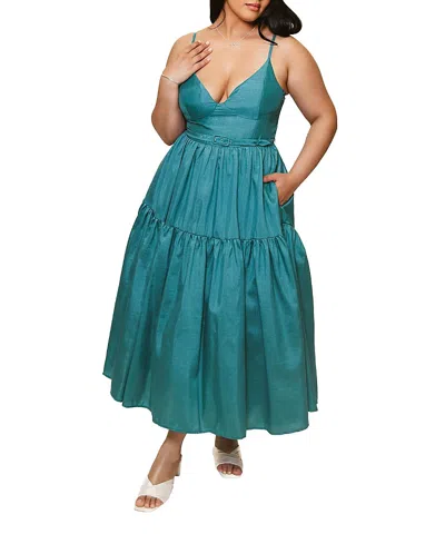 Hutch Plus Size Atherton Fit & Flare Midi Dress