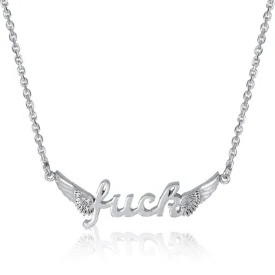 Cartography Women's Flying Fuck - Necklace In Sterling Silver