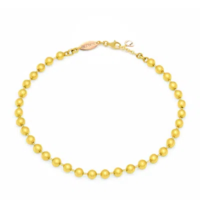 Unaloe Women's Gold / Rose Gold Sterling Silver Gold-plated Beaded Necklace With Rose Gold Details