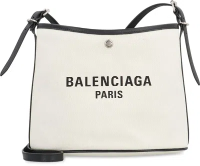 Balenciaga Logo Leather-trimmed Shoulder Bag