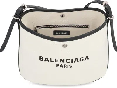 Balenciaga Logo Leather-trimmed Shoulder Bag