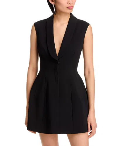 Bardot Destene Sleeveless V-neck Blazer Mini Dress In Black