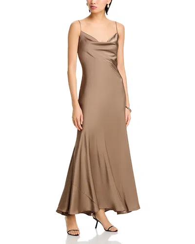 Bardot Monroe Cowl Neck Maxi Dress In Neutral