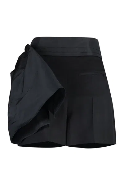 Alexander Mcqueen Wool Shorts In Black