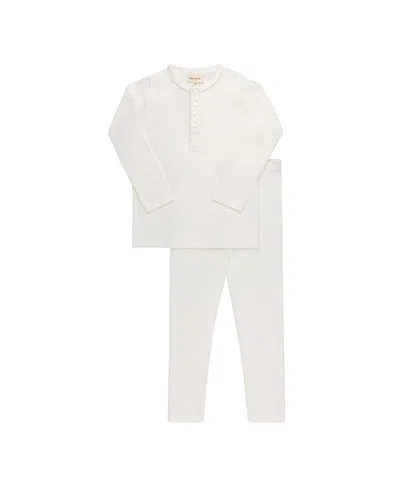 Ely's & Co. Unisex Heart And Star Button Pointelle Collection Lounge Set - Baby, Little Kid