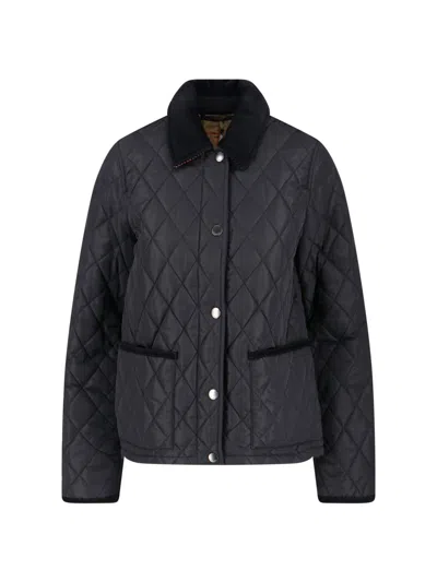 Burberry Quilted Nylon Jacket In Black
