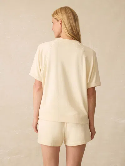 Faherty High Tide Terry Short-sleeve Sweatshirt In Neutral