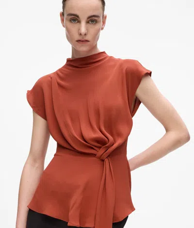 Karl Lagerfeld Short-sleeved Knotted Blouse