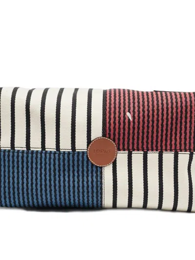 Pre-owned Loewe Paula's Ibiza Stripes Cushion Striped Patch Tote Bag